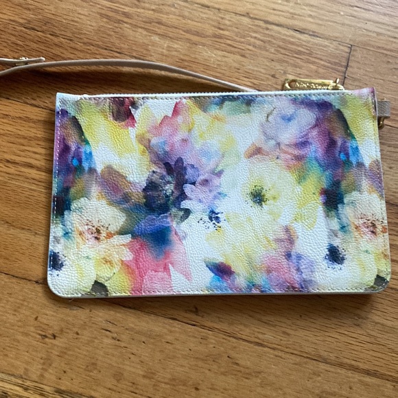 Betsy Johnson Floral Watercolor Clutch Wristlet - Picture 6 of 9
